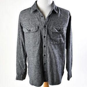 Gap Men's Flannel Button Down Shirt Charcoal Gray